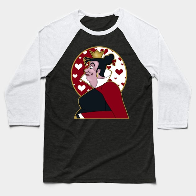 Queen of Hearts Sinister Sisterhood Baseball T-Shirt by VixxxenDigitalDesign